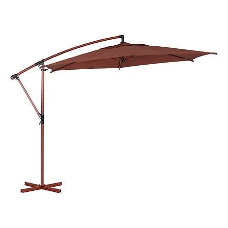 Offset Parasol 3m Mahogni – Vandafvisende Stof