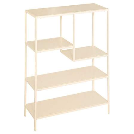 5-lags beige metalhylde – vandafvisende, 100,5 cm
