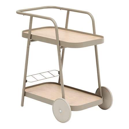 Aluminiumsvogn med hjul – Rustfri, 76x50x81 cm