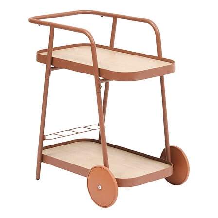 Aluminiumsvogn med hjul – Rustfri, mobil bakke