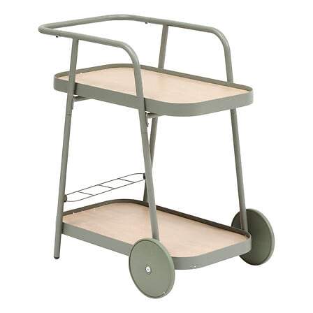 Aluminiumvagn med hjul – Rostfri, lätt att flytta | Hem & Hobby | Pryloteket