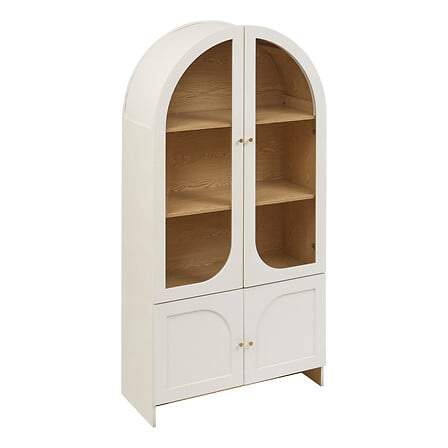 Vitrineskab med 4 låger, Bloomy, højde 180 cm