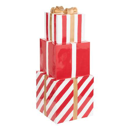 Stapel med 3 presenter, höjd 84 cm, röd harts | Hem & Hobby | Pryloteket