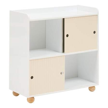 Bouli skab med 2 låger L. 69,5 x D. 30 x H. 71 cm beige MDF