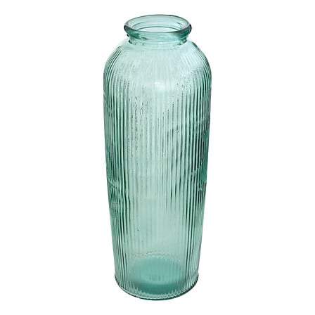 Vase af genbrugsglas, Luz, højde 72 cm, grøn