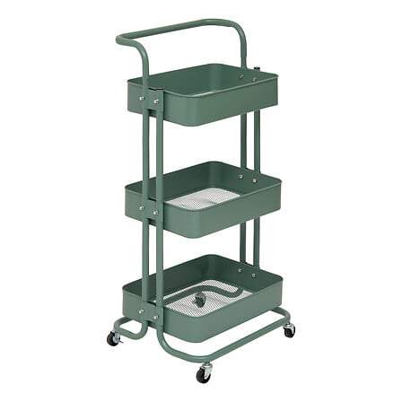 Trolley på hjul Color Edition 3 niveauer grøn metal