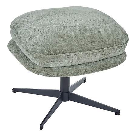 Fotpall Stelan chenille L. 53 x D. 48 x H. 44 cm cederträ | Hem & Hobby | Pryloteket