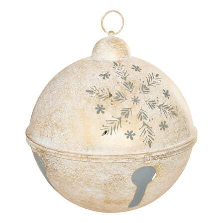 Utomhusdekoration metallklocka diam 52 cm vit och guld | Hem & Hobby | Pryloteket