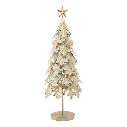 Træhøjde 91 cm guld og hvid metal