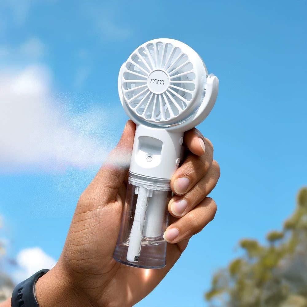 Mikamax Mini Ventilator - Vand-spray - 1000â¯mAh batteri - 4 hastigheder