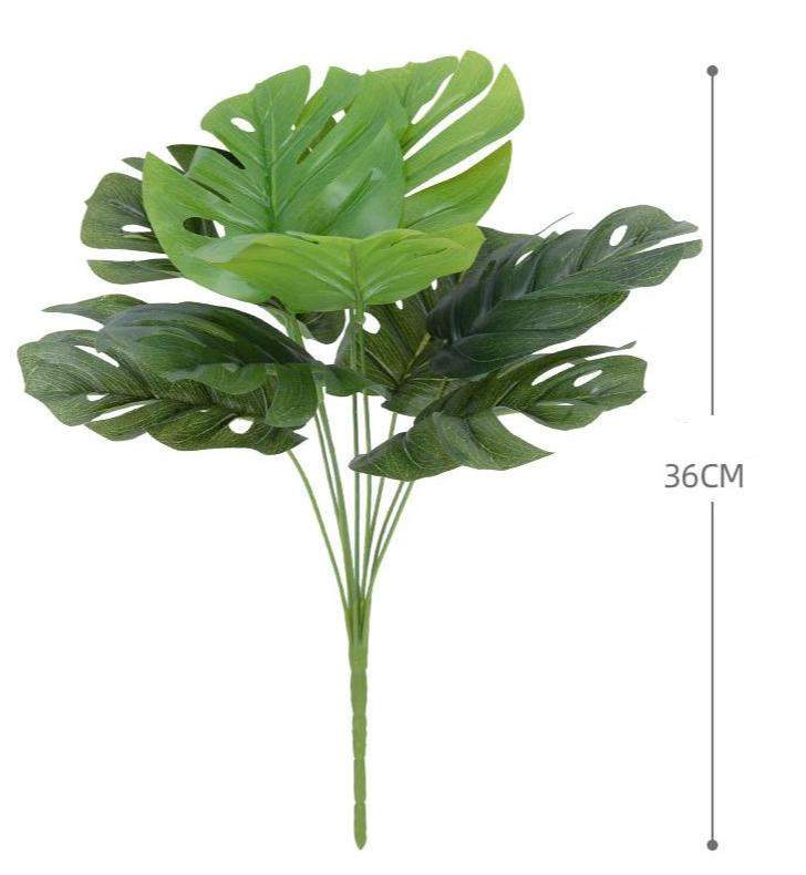 Skildpadderygge blade simulerer grønne planter - 36 cm