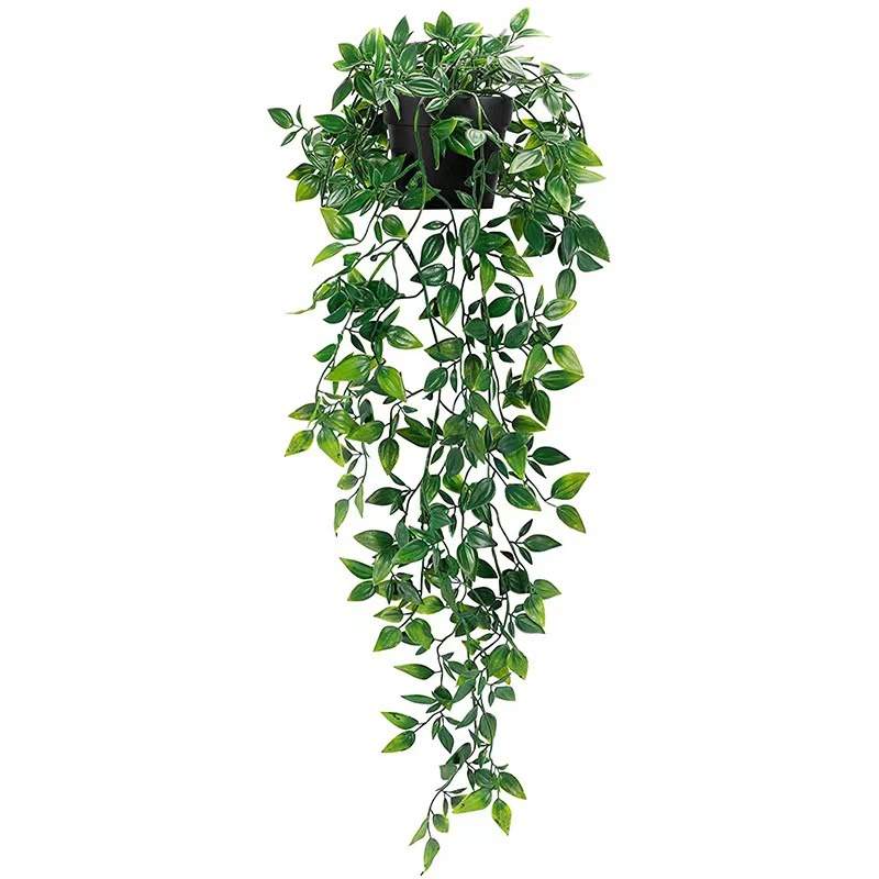 Simulering hængende grøn plante - datura 65cm