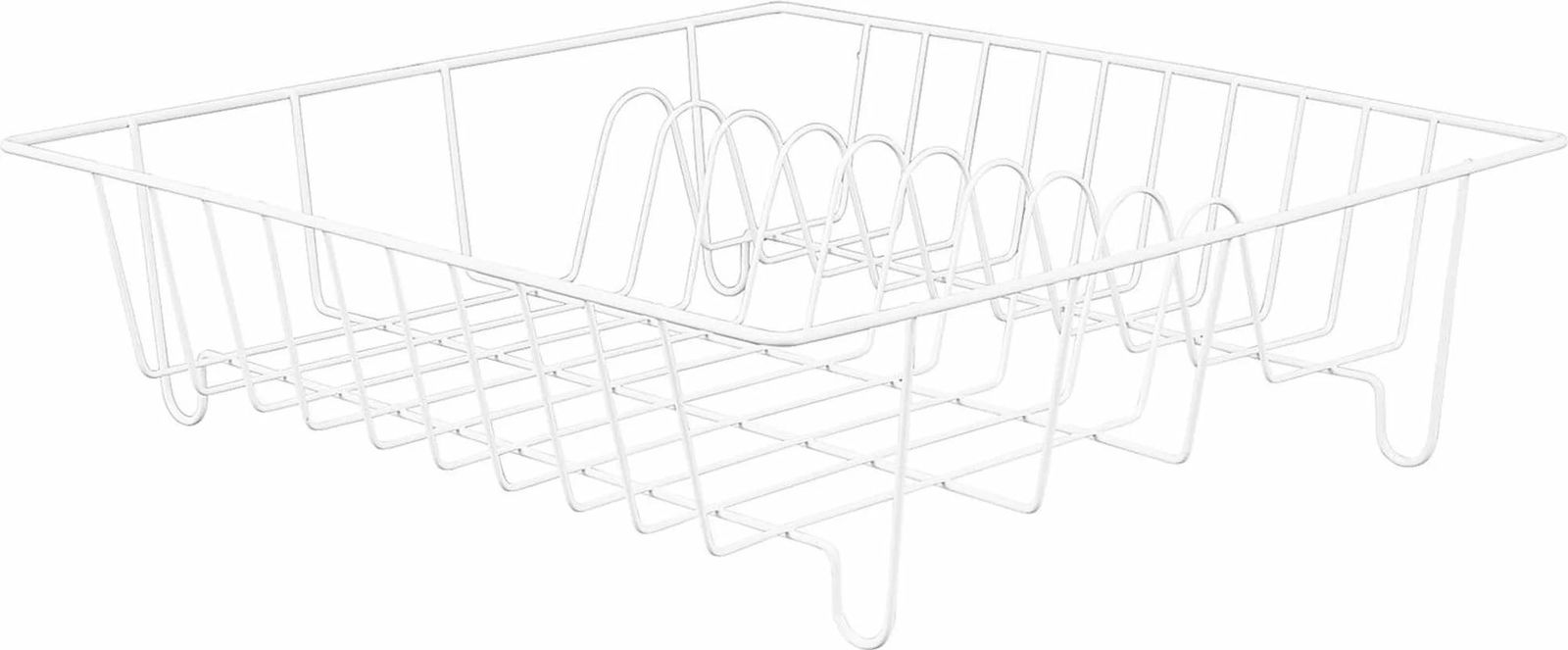 Opvaskestativ, hvid jerntråd, 34,5 x 34,5 cm