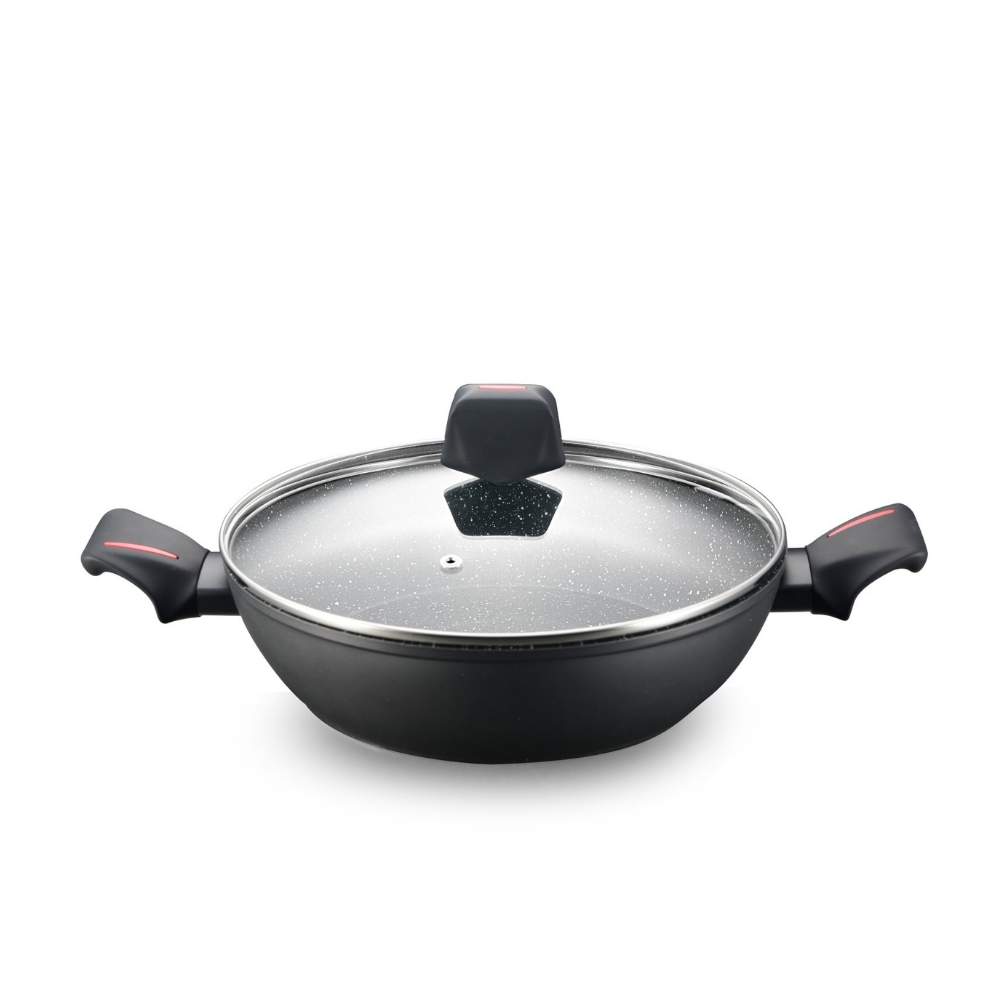 24 cm non-stick marmor stegepande, 3 l – induktionsklar