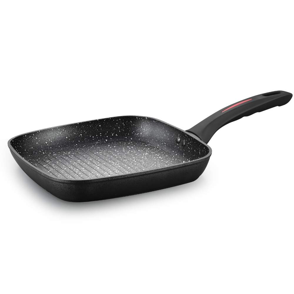 Marmorbelagt grillpande – 24 cm, non-stick, dobbelt tud