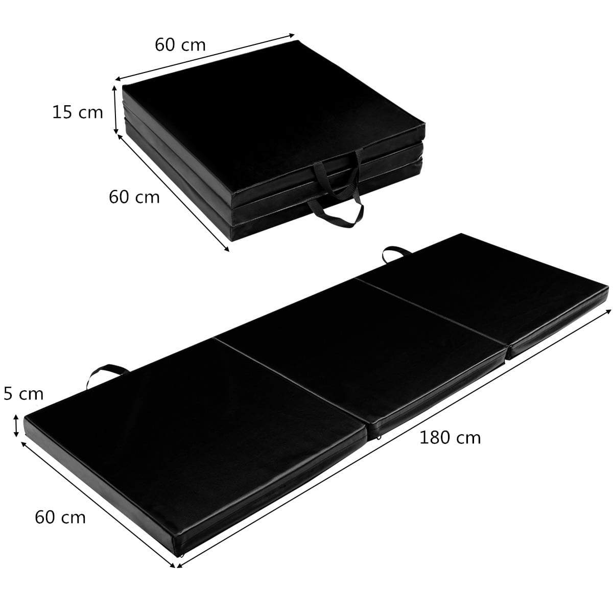 Hopfällbar gymnastikmatta – Bärbar, lätt att rengöra, 5 cm tjock | Hem & Hobby | Pryloteket