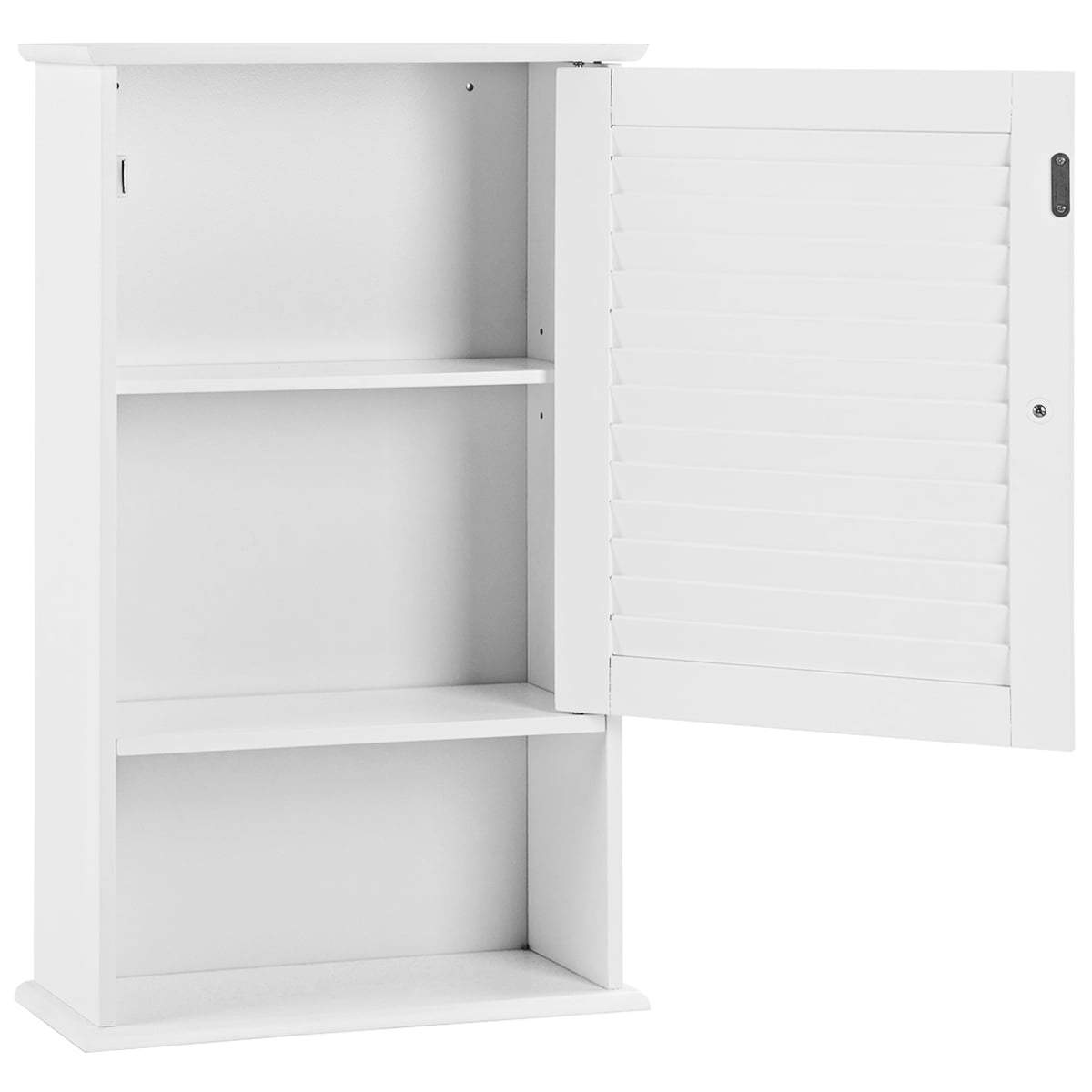 Väggmonterat badrumsskåp med justerbara hyllor, vit | Hem & Hobby | Pryloteket