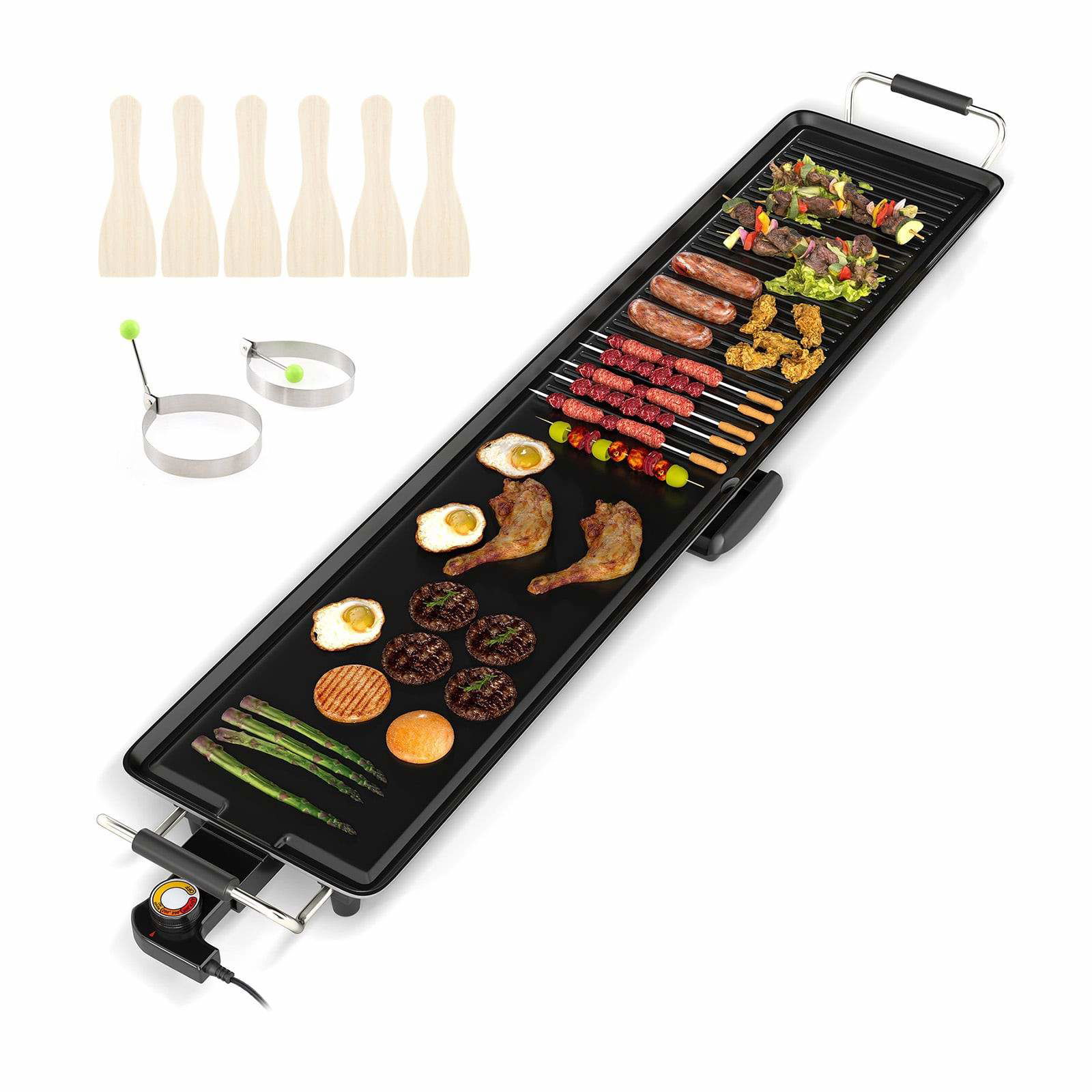 Teppanyaki-grill 1800W, justerbar temperatur, non-stick overflade