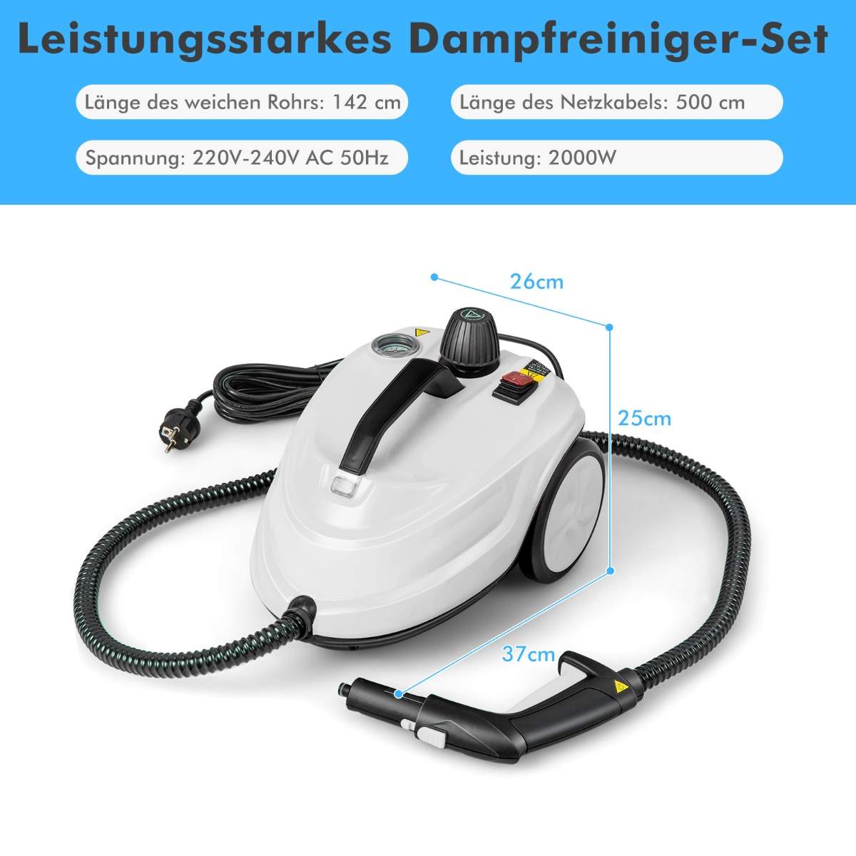 Högtrycksångtvätt 2000W, 15-delars tillbehörsset | Hem & Hobby | Pryloteket