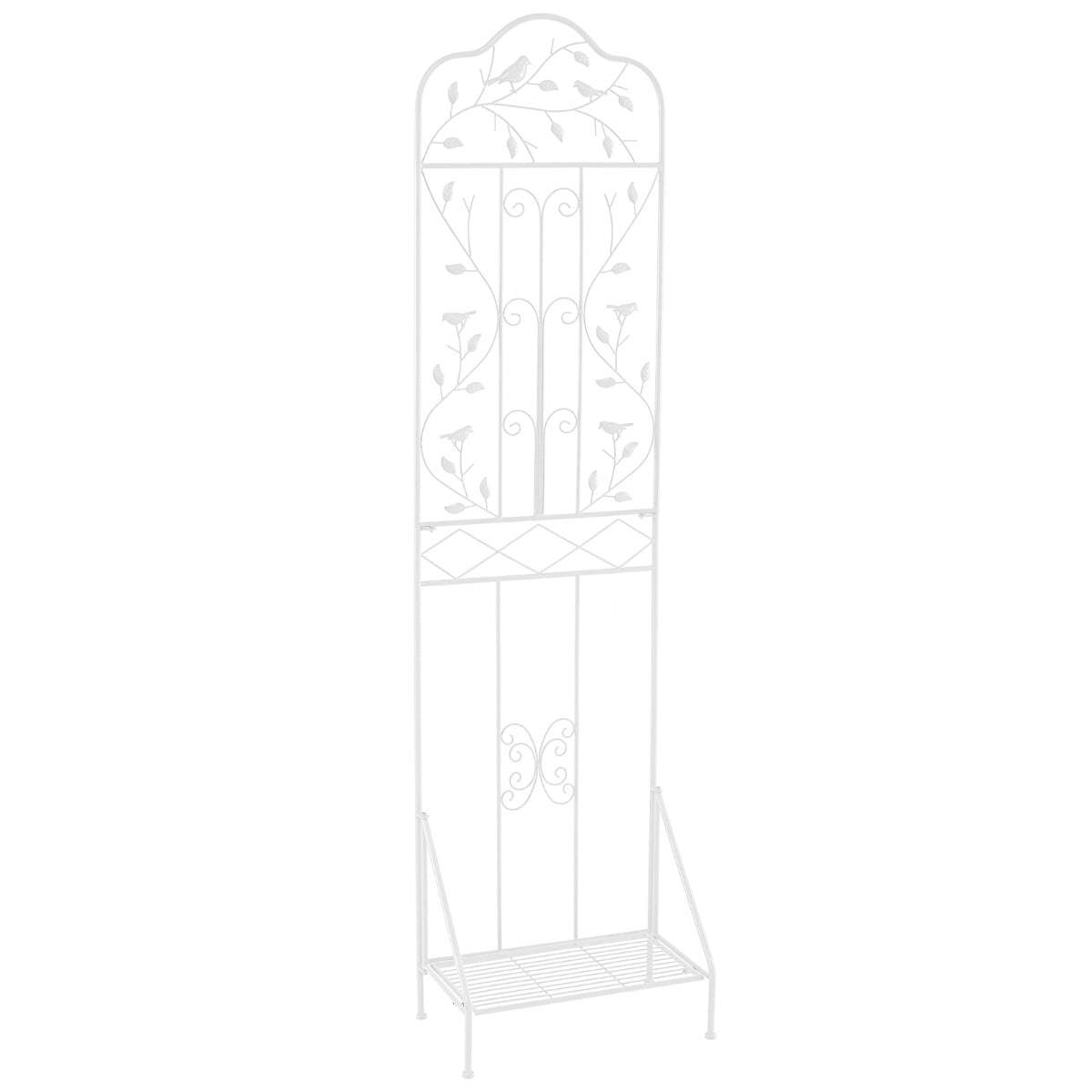 Metal espalier med foldbar hylde til klatreplanter