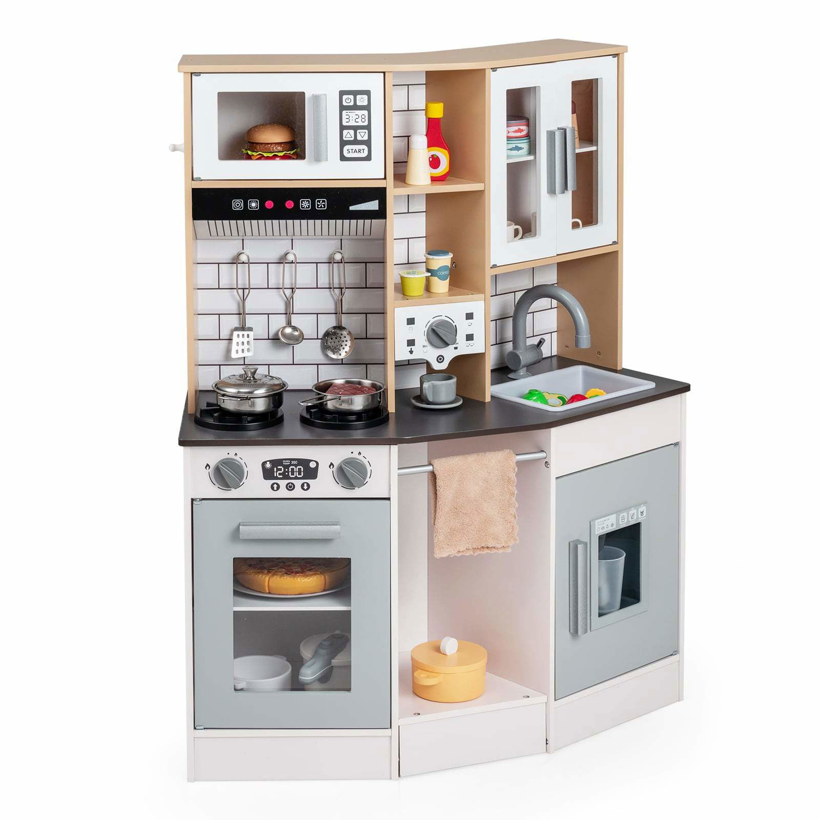 Trälekkök för barn med ljus, ljud och ismaskin | Hem & Hobby | Pryloteket