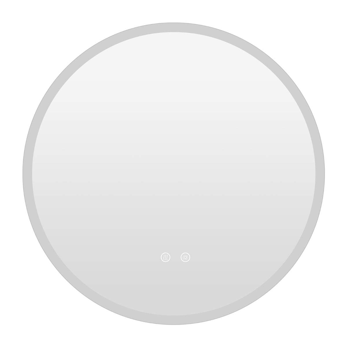 Rundt LED badeværelsesspejl – 3 lysfarver, antidug, 60 cm