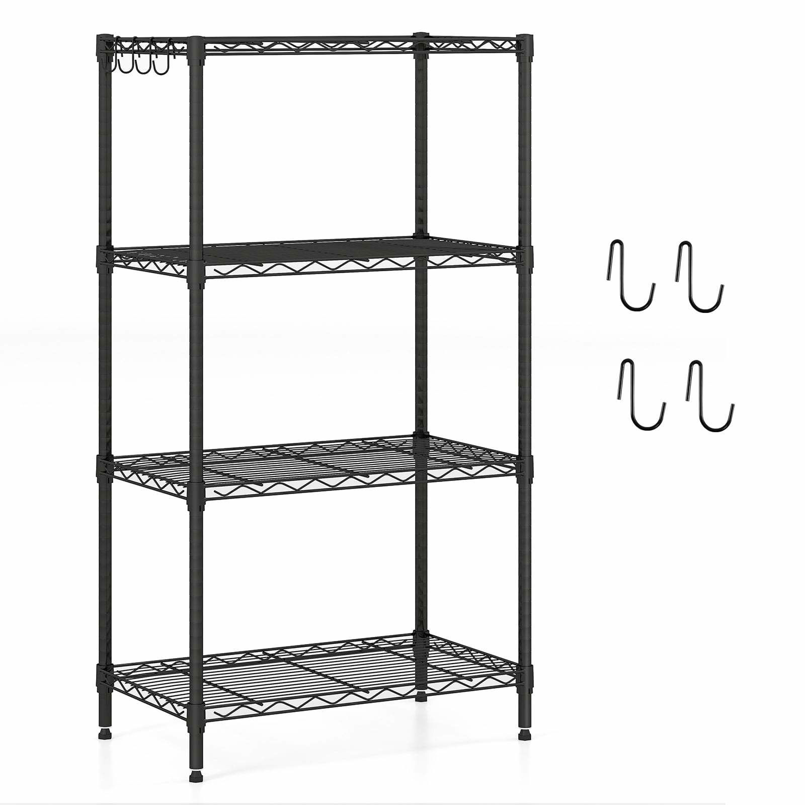 Kraftig justerbar metallförvaringshylla med 4 våningar | Hem & Hobby | Pryloteket
