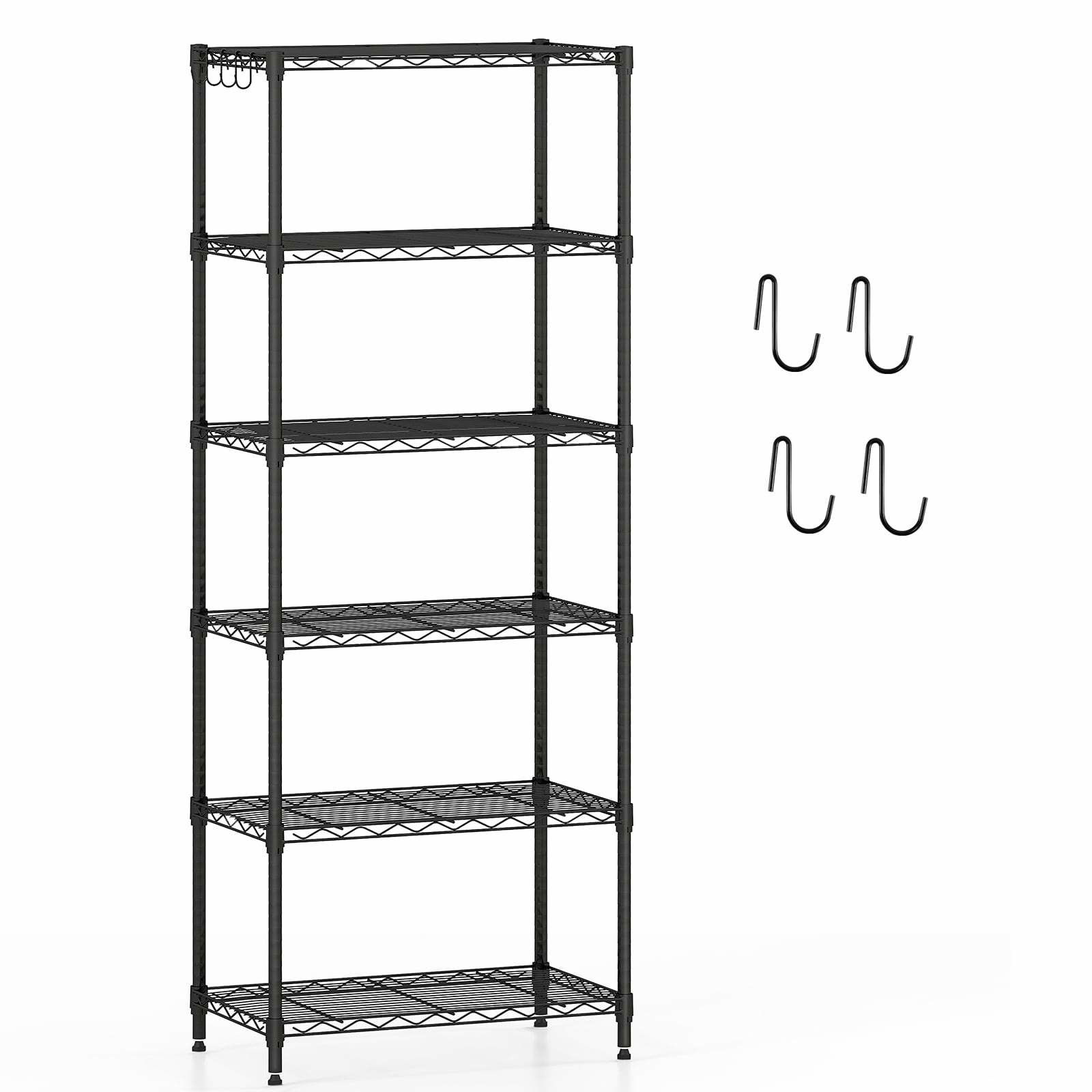 Kraftig justerbar förvaringshylla i metall – 6 våningar | Hem & Hobby | Pryloteket