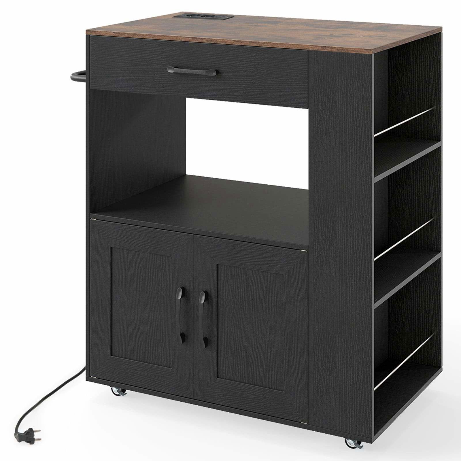 Rullande köksvagn med laddningsstation och förvaring | Hem & Hobby | Pryloteket