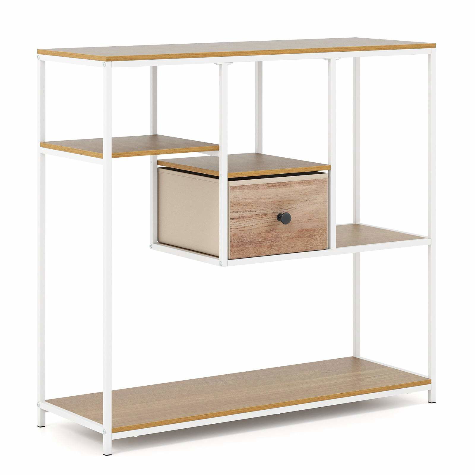 Konsolbord med förvaring – industriell stil, tyglåda | Hem & Hobby | Pryloteket