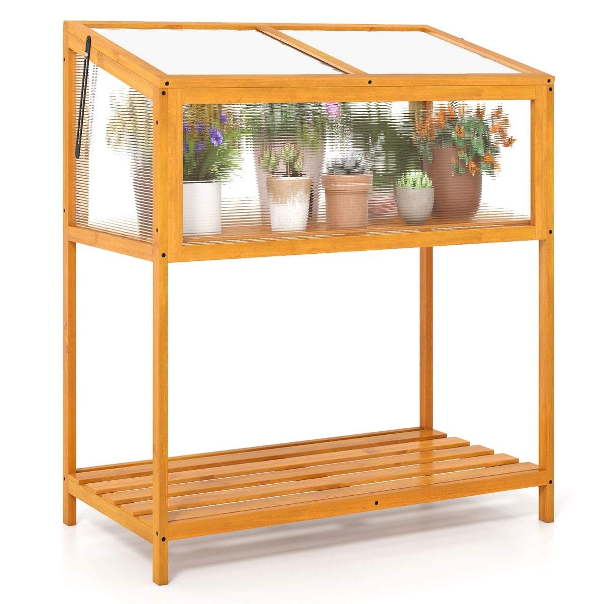 Upphöjd trädgårdsbädd i trä med justerbart tak – 90x50,5x105 cm | Hem & Hobby | Pryloteket
