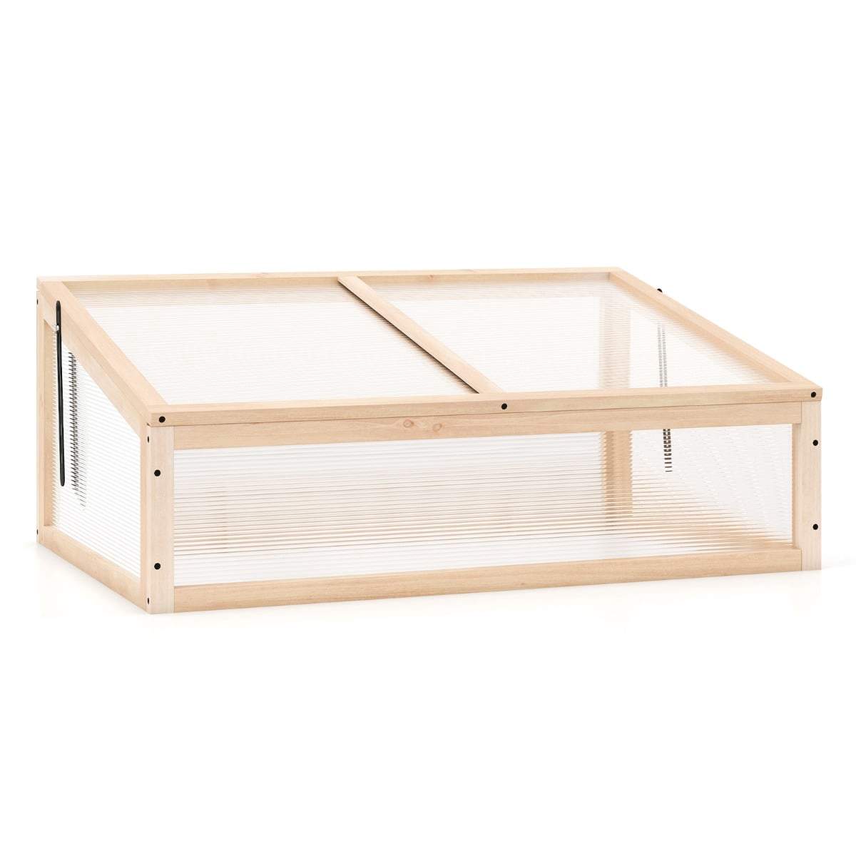 Bärbart växthus i trä med justerbart tak, 94x63x40 cm | Hem & Hobby | Pryloteket