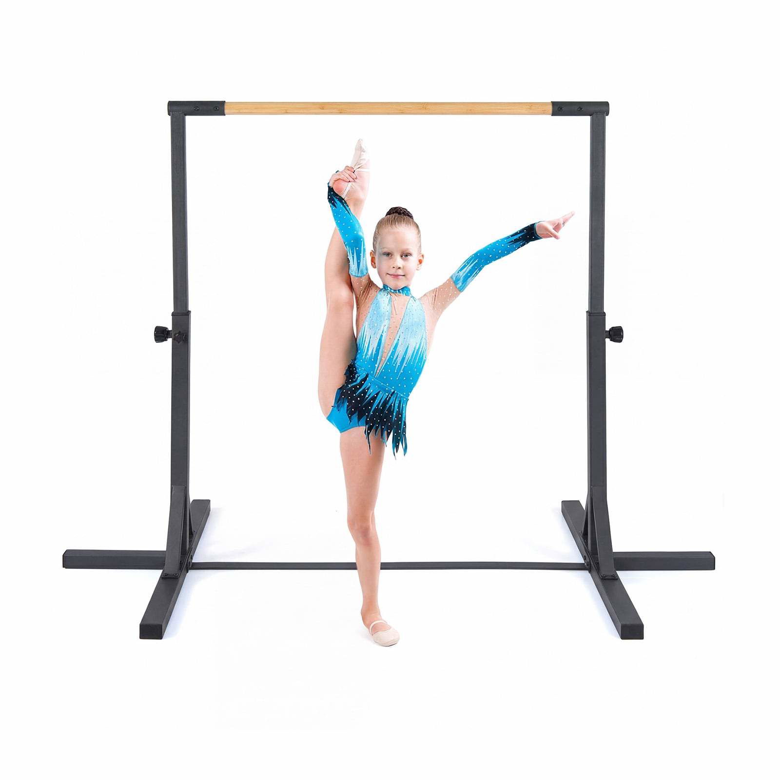 Justerbar gymnastikstång för barn – 12 höjder, bambugrepp | Hem & Hobby | Pryloteket