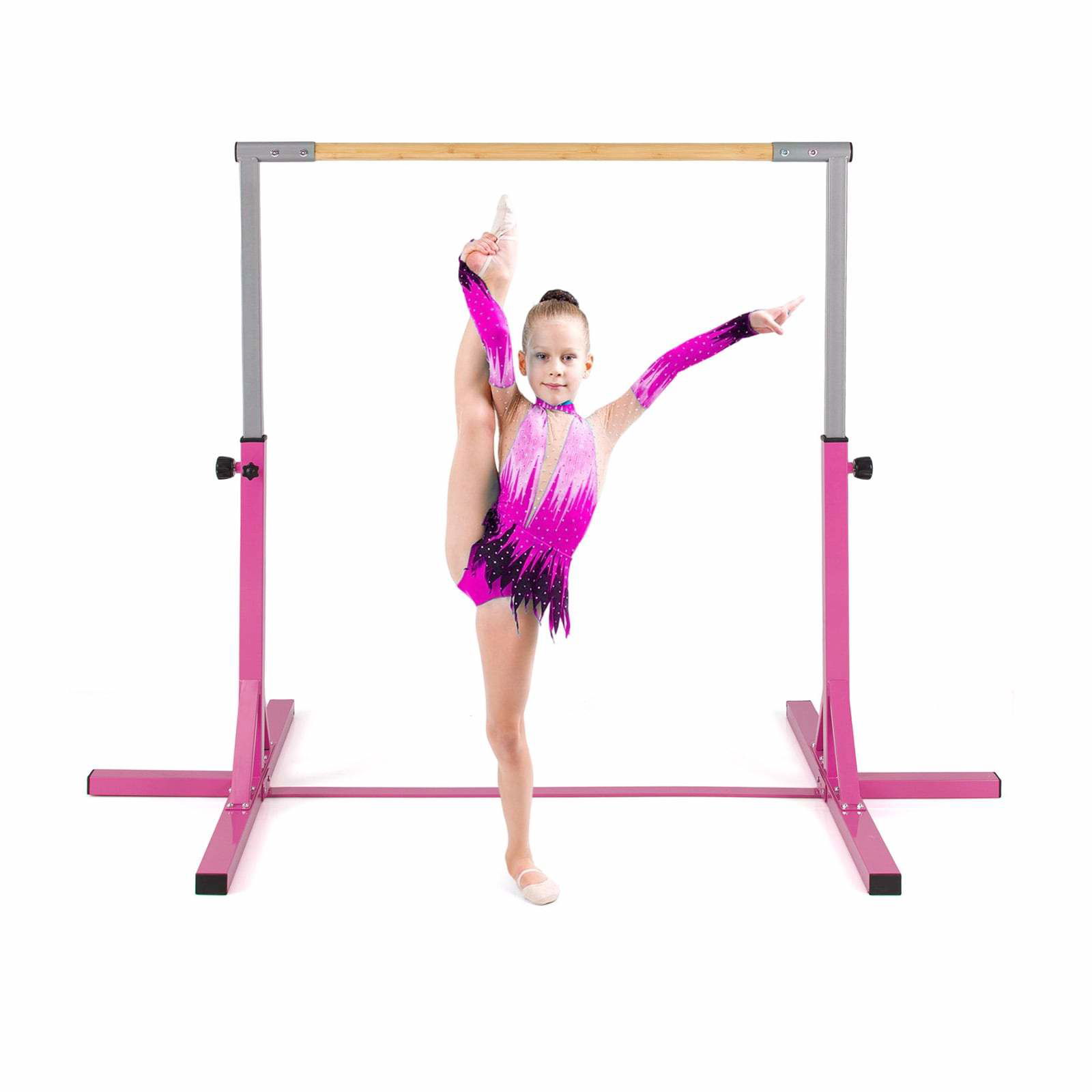 Gymnastikstång för barn, justerbar höjd 85-145 cm, rosa | Hem & Hobby | Pryloteket