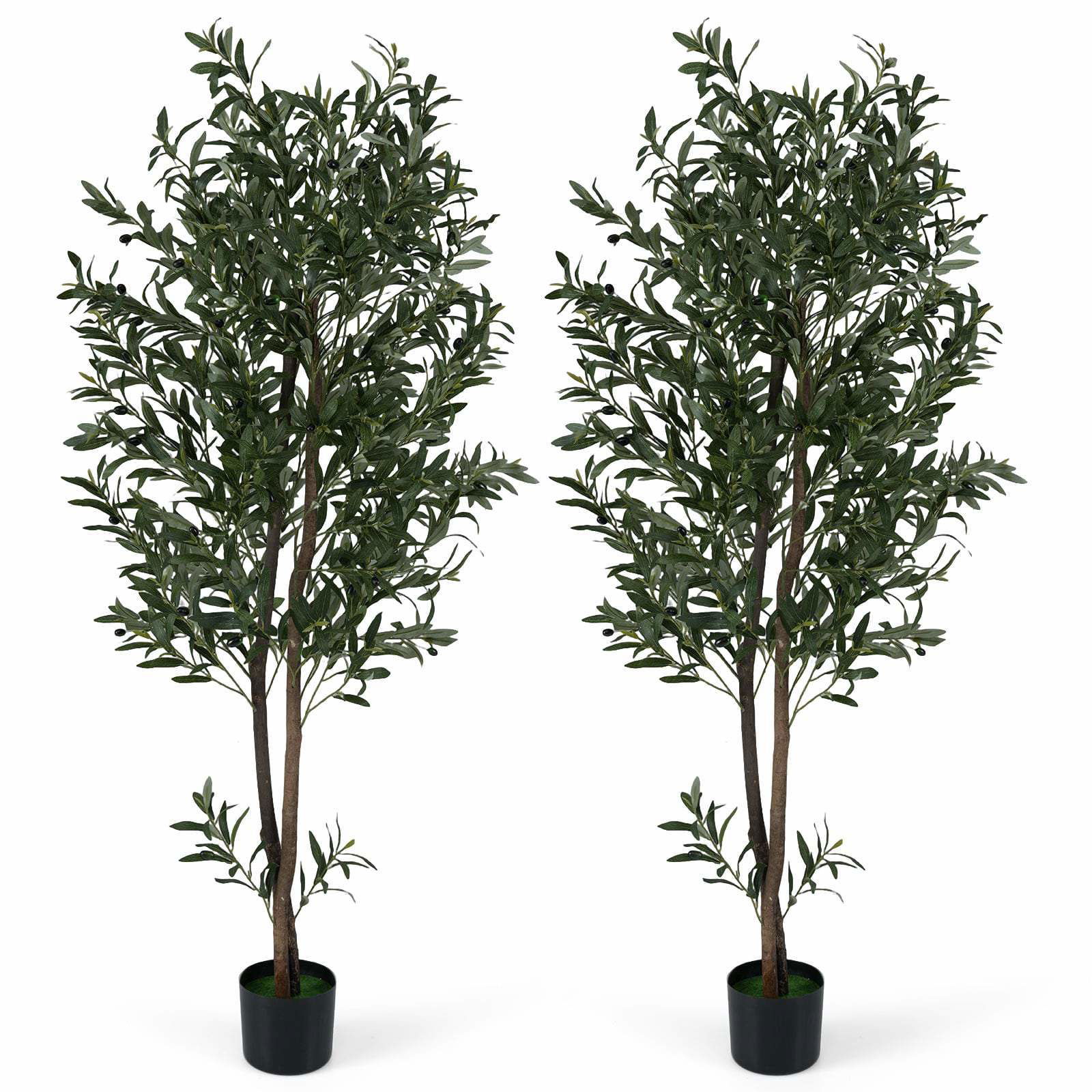 Kunstige oliventræer – 1,8 m med realistiske frugter
