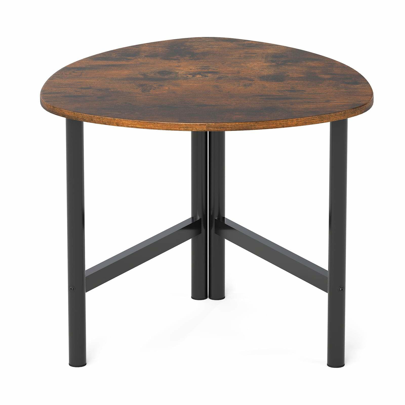 Triangulärt soffbord – Rustikt brunt, metallben | Hem & Hobby | Pryloteket