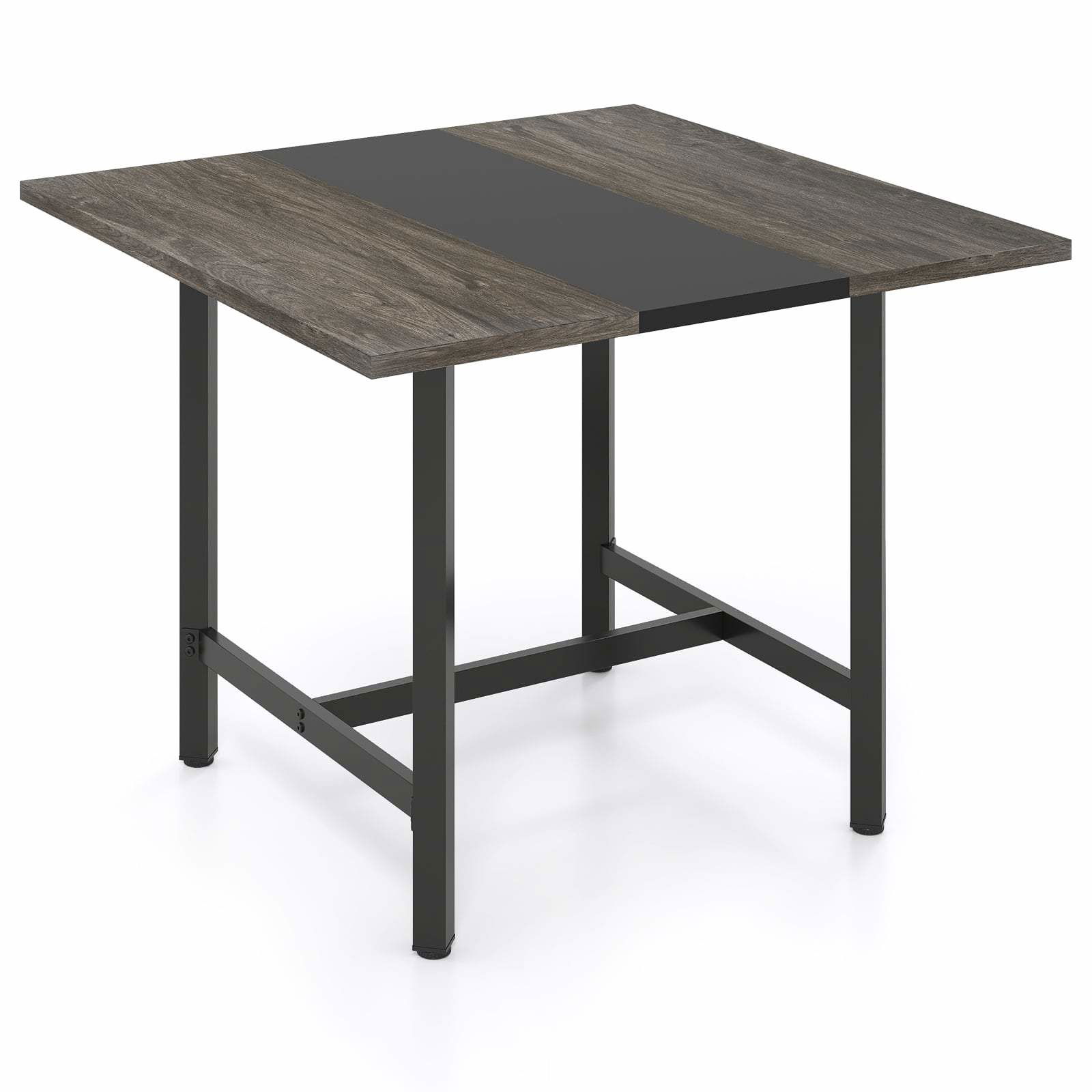 Fyrkantigt konferensbord – metallram, rustik-modern design | Hem & Hobby | Pryloteket