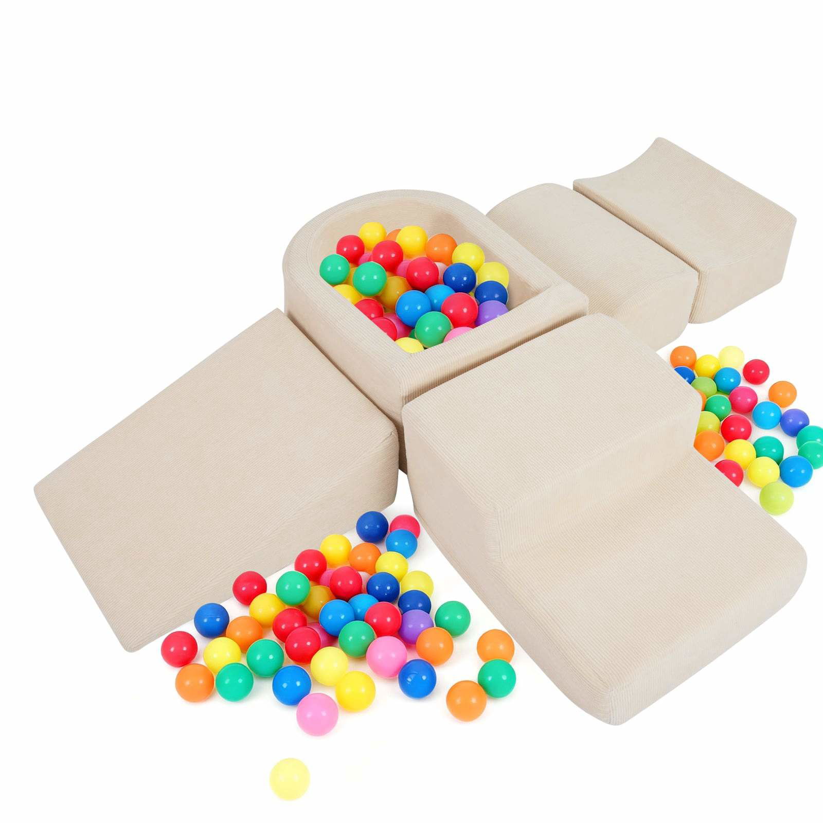 Skumklatreklodser med boldbassin og snorebetræk