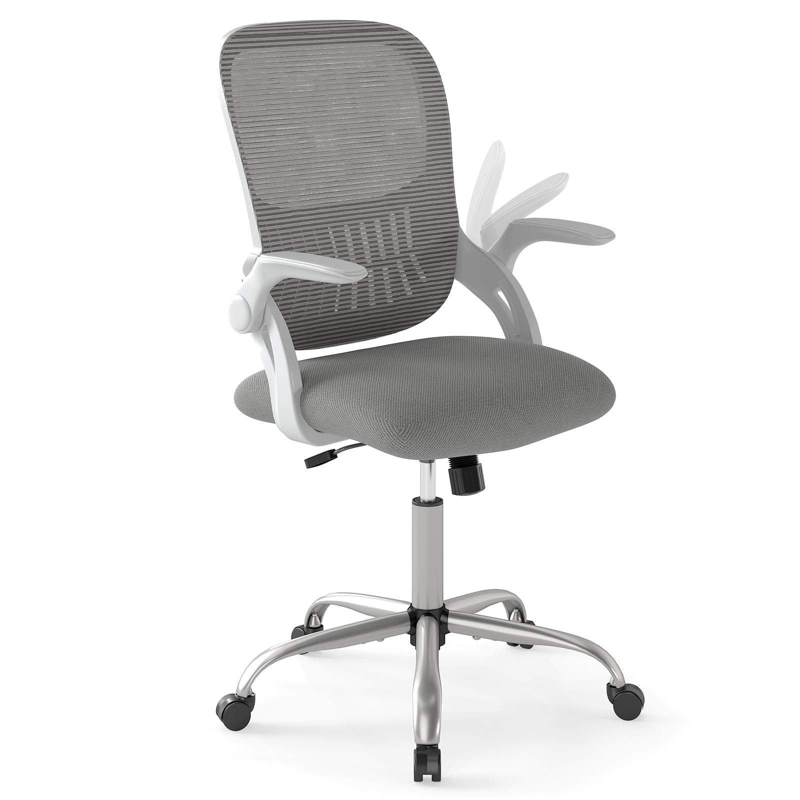 Ergonomisk kontorsstol med uppfällbara armstöd och tiltfunktion