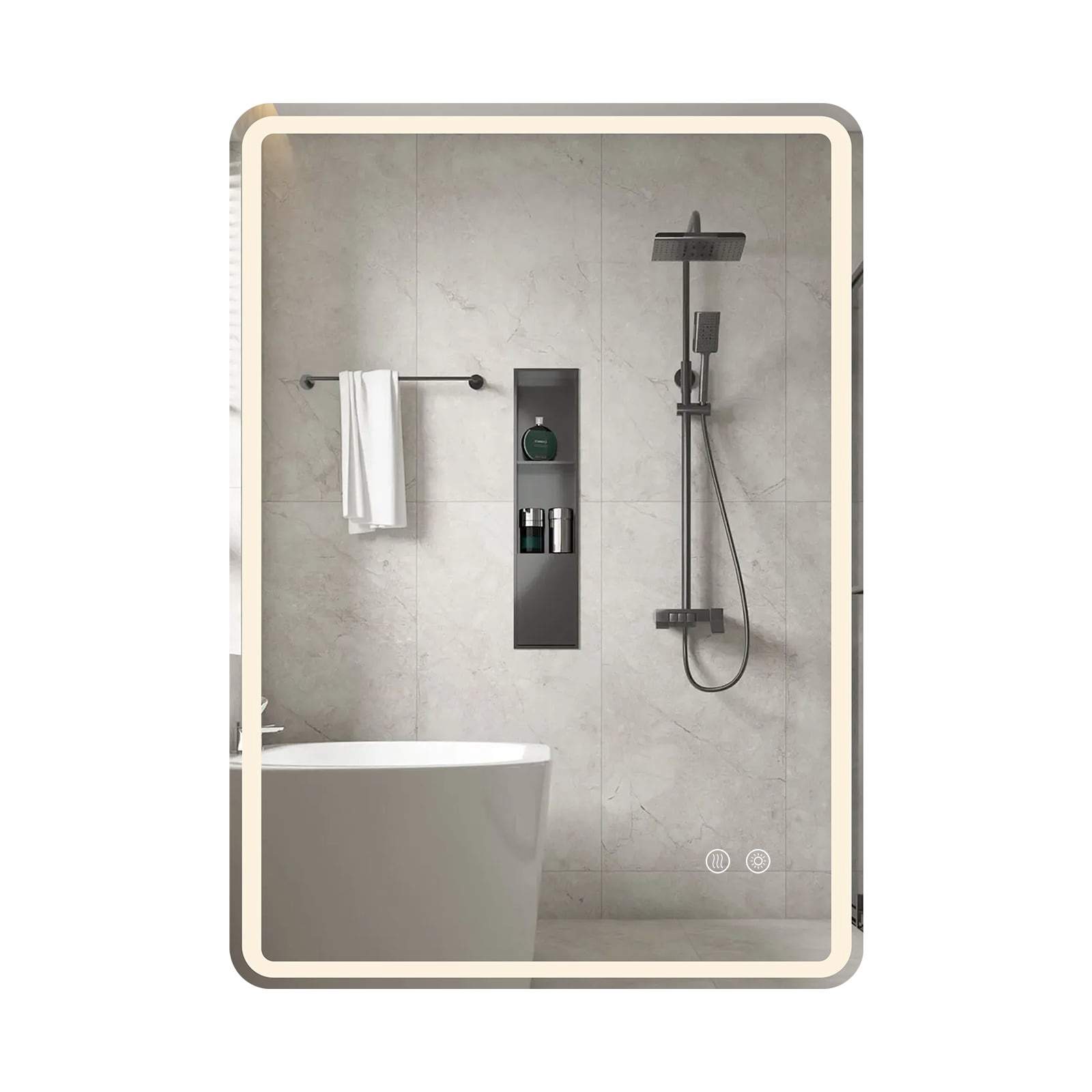 LED-badrumsspegel, imfri, dimbar, 80x60 cm | Hem & Hobby | Pryloteket