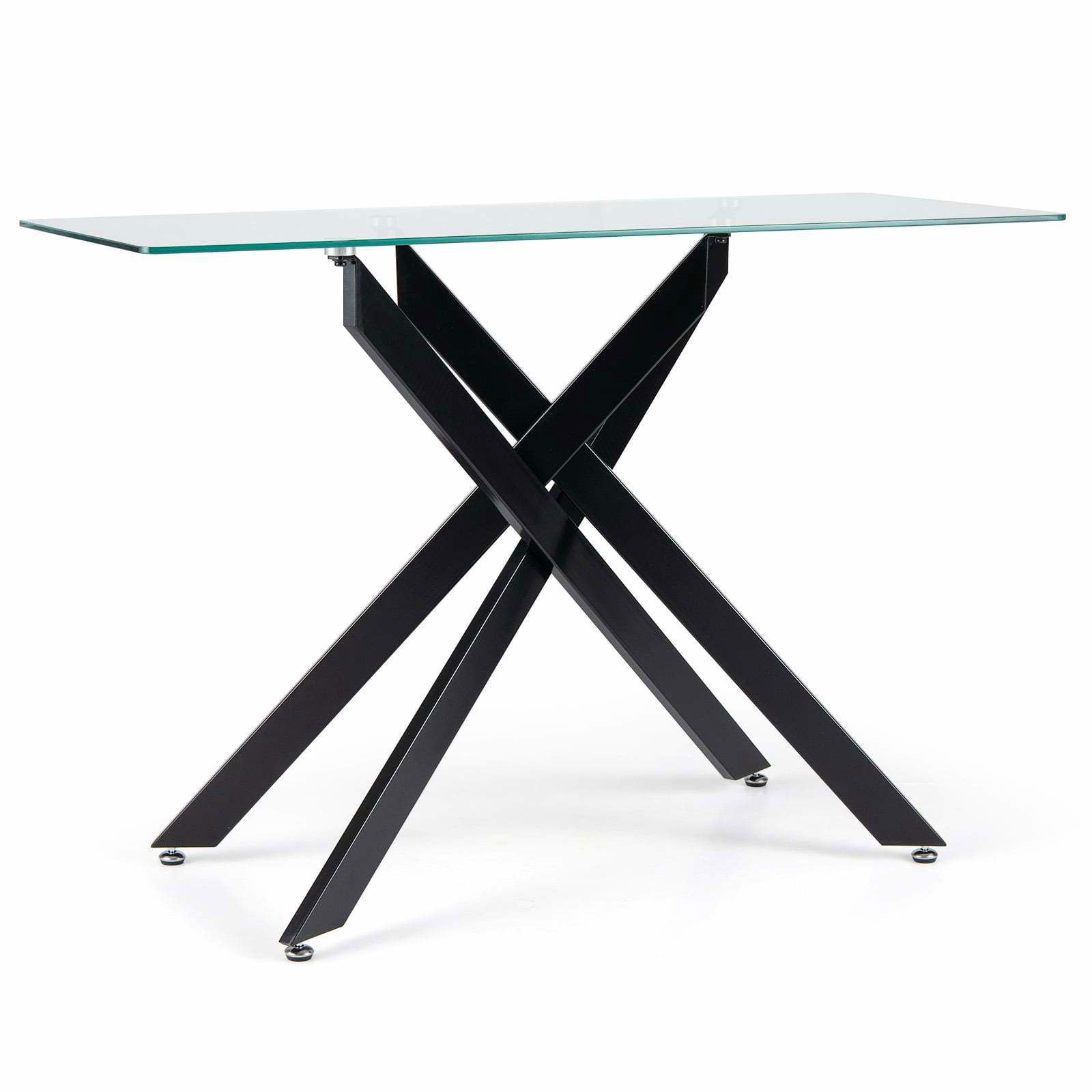 Moderne konsolbord i glas – hærdet glas og forkromede ben