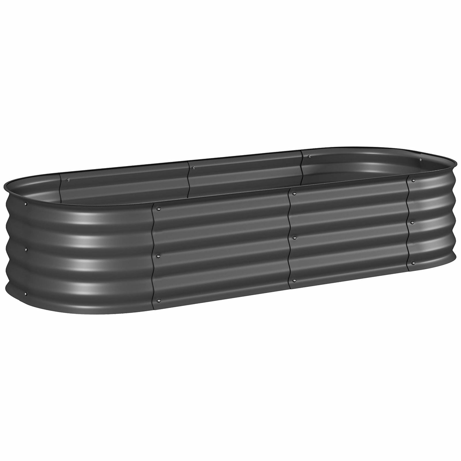 Upphöjd trädgårdsbädd – modulär design, galvaniserat stål, 150x62x30 cm | Hem & Hobby | Pryloteket