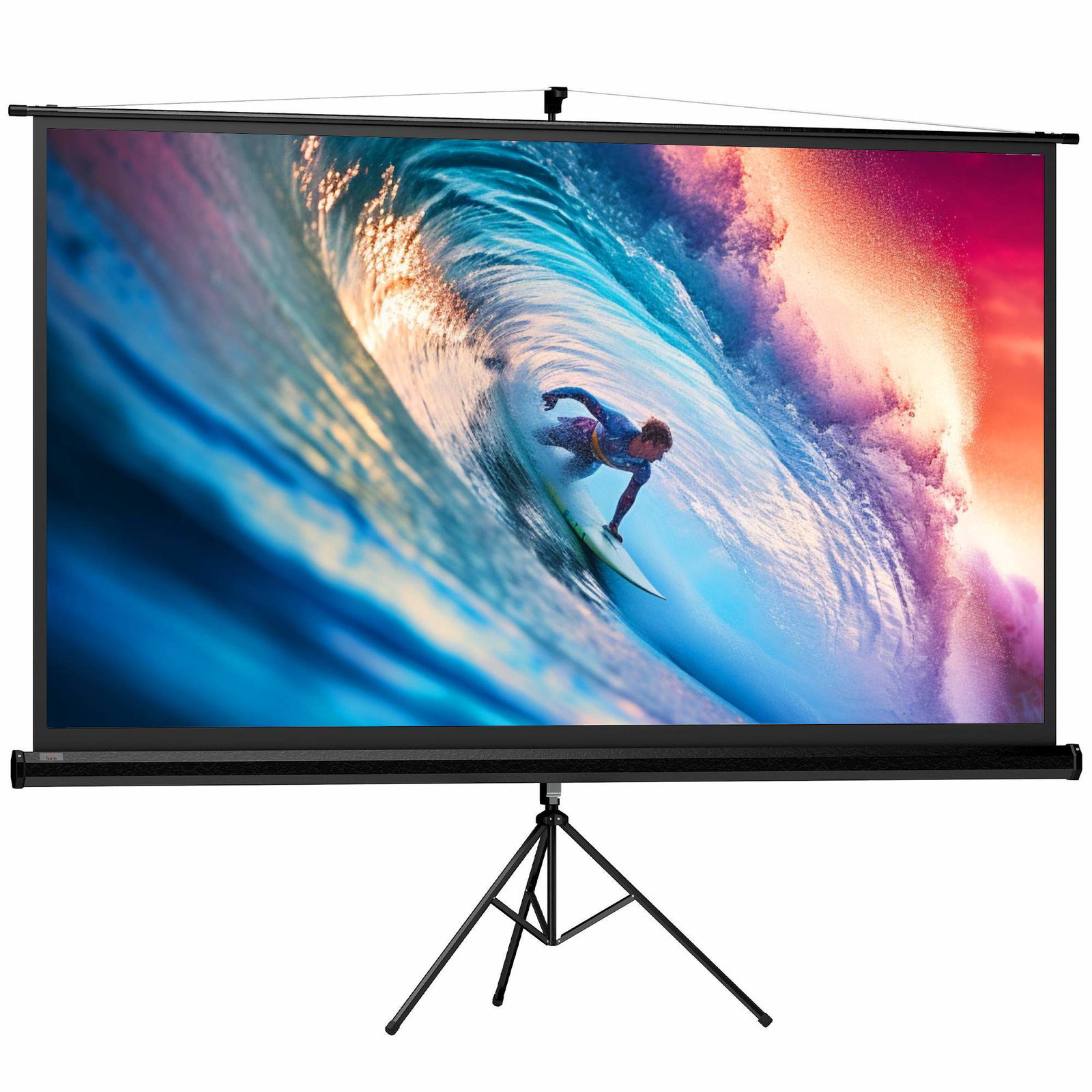 Projektorlærred med stativ – 100" 16:9 HD, bærbar