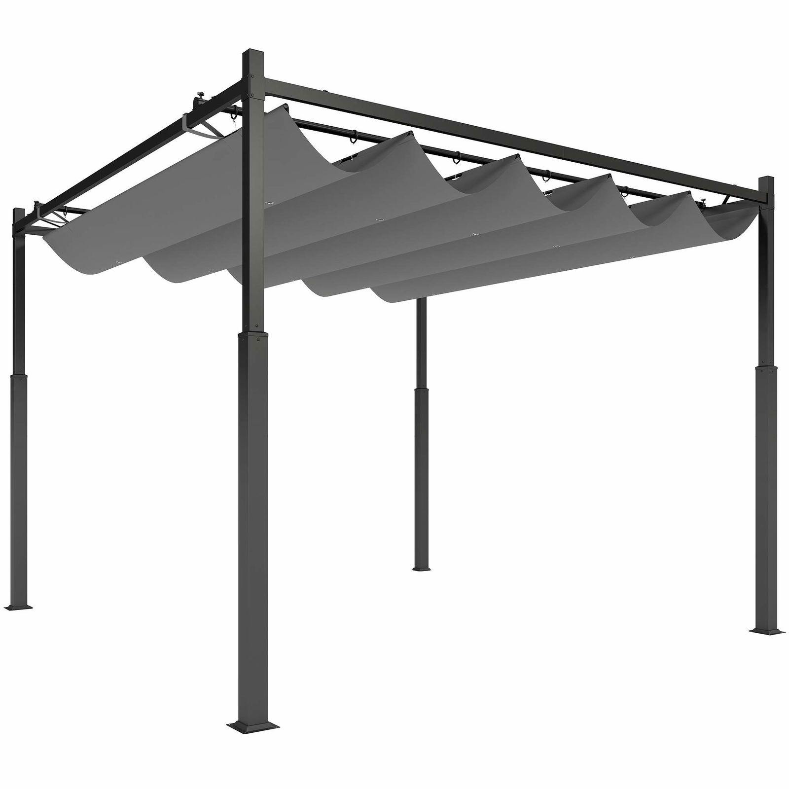Fristående pergola 3x3m med skjuttak, UV-resistent | Hem & Hobby | Pryloteket
