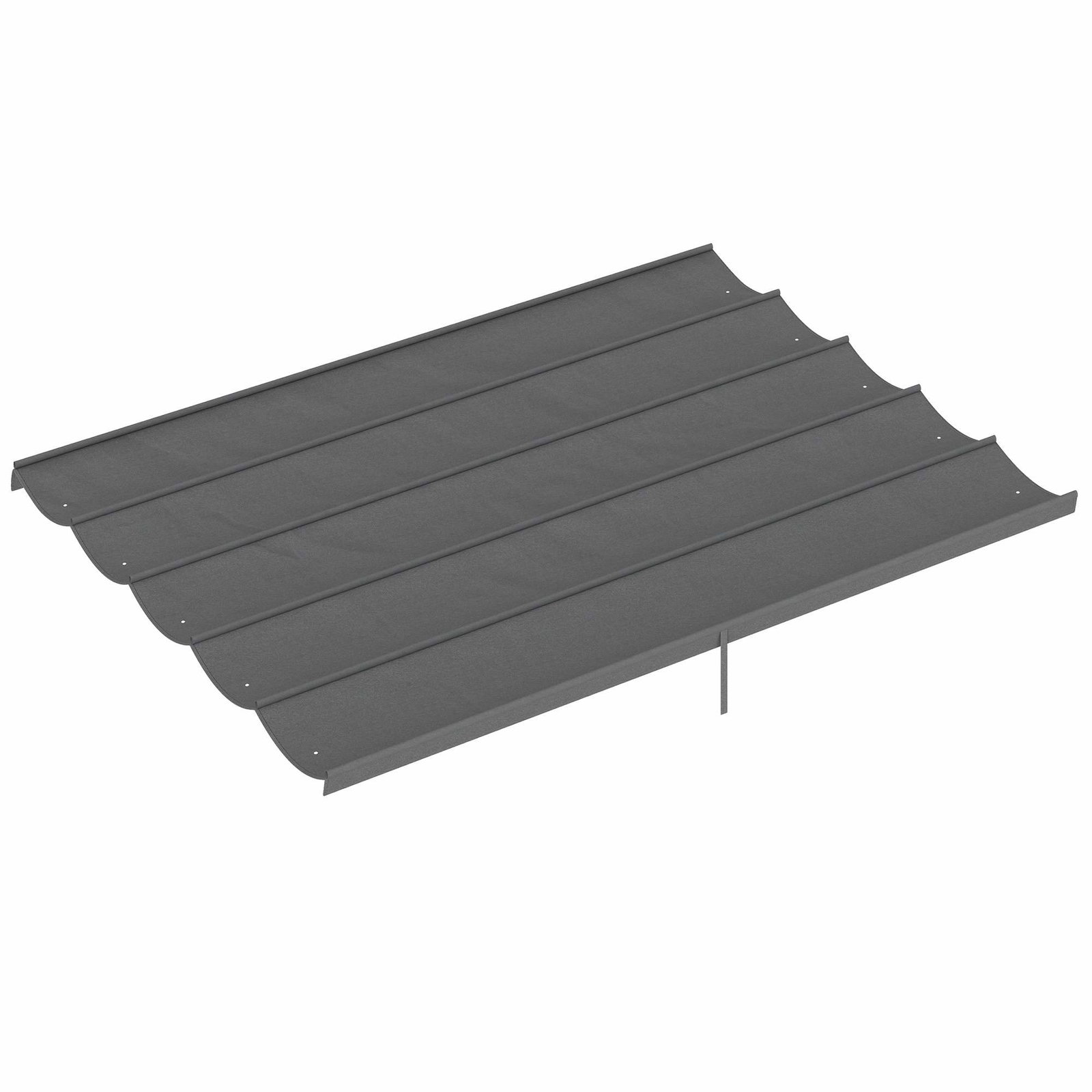 Udtrækkelig pergola-baldakin 4x3m, vejrbestandig, lysegrå