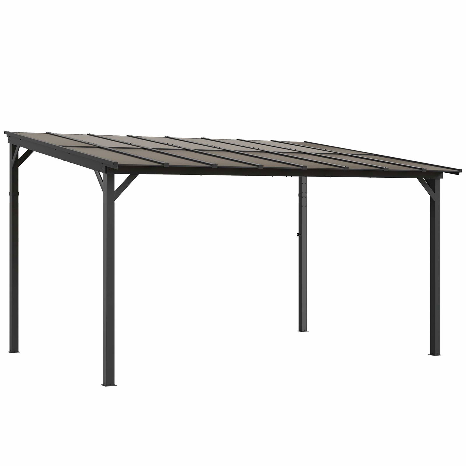Fristående terrassskydd, UV- och vattentätt, mörkgrå | Hem & Hobby | Pryloteket