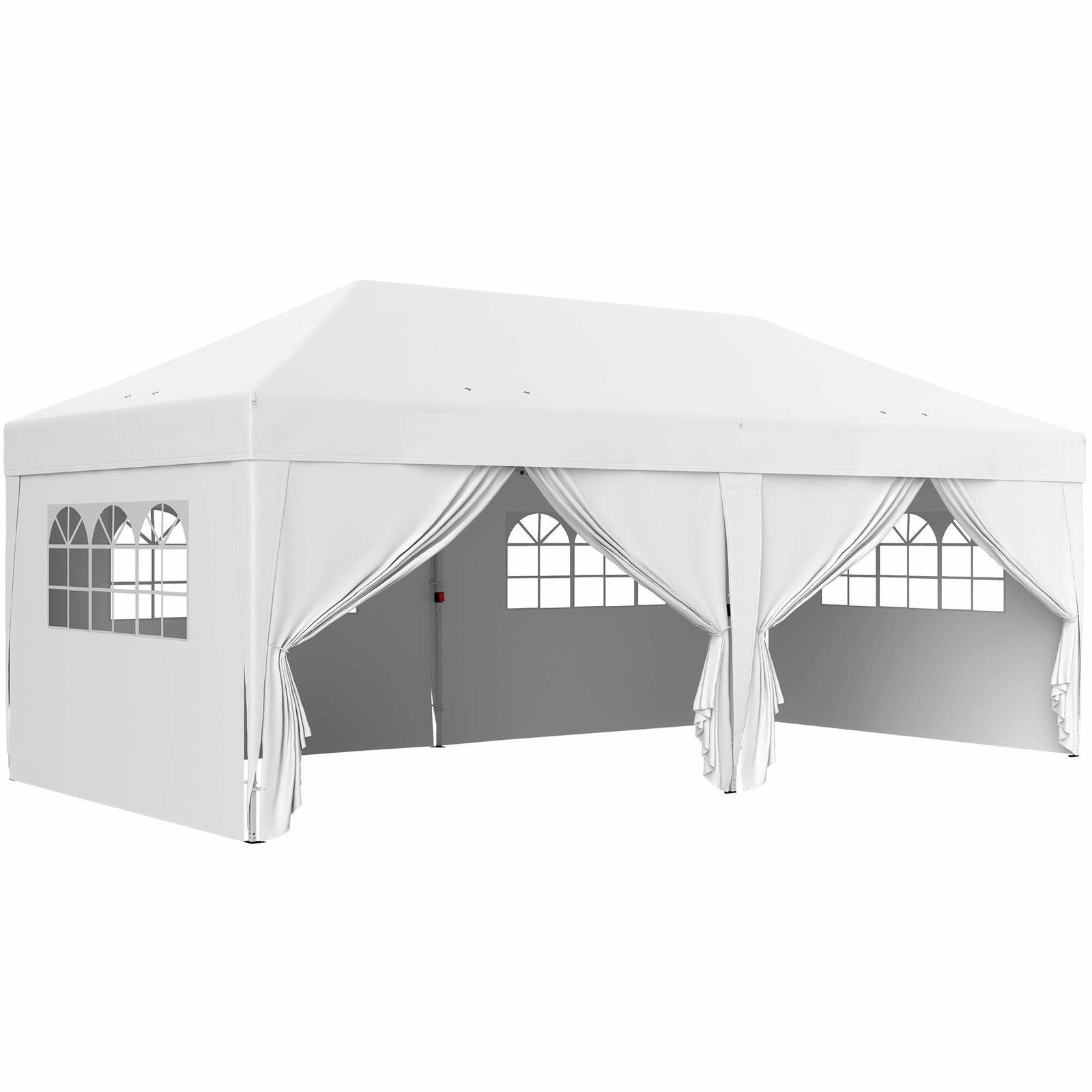Pop-up-pavillon 6x3m med vinduer og UV-beskyttelse