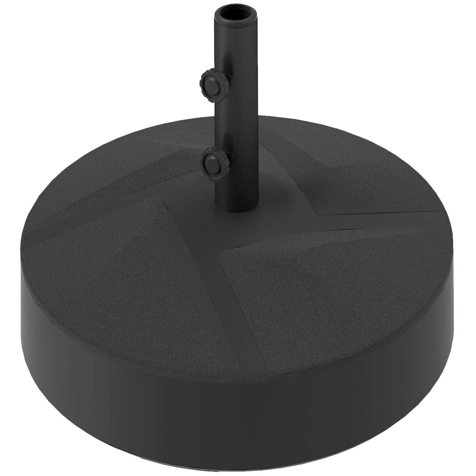 Fyldbar paraplyfod – 30 kg, HDPE, sort