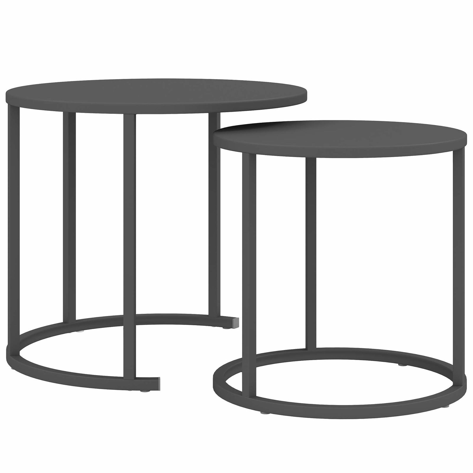 Stapelbara sidobord för utomhusbruk – Runt, väderbeständigt stål | Hem & Hobby | Pryloteket