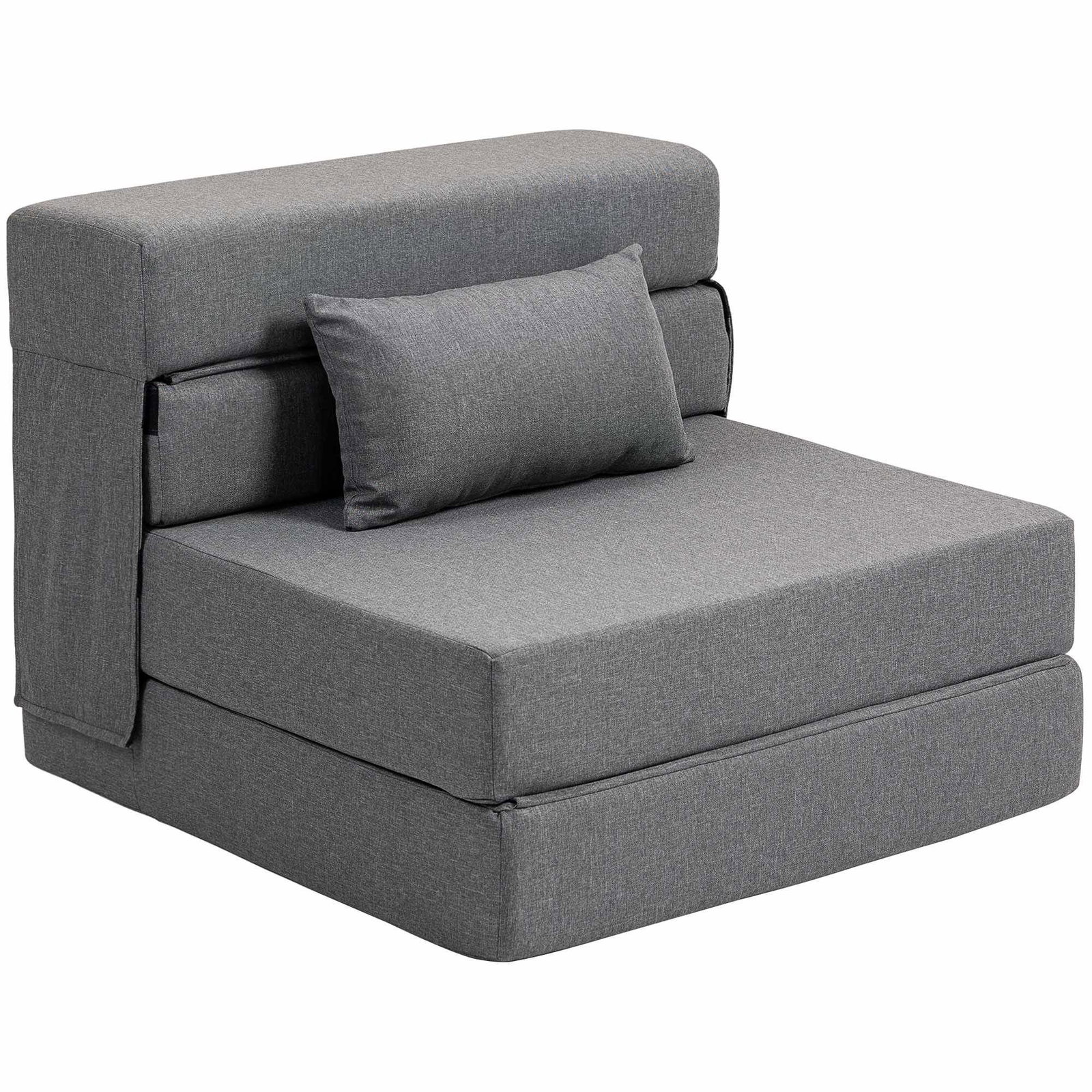 Sovesofa i skum – mørkegrå, hørstof